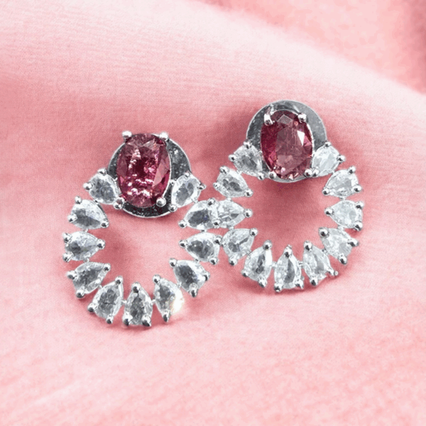 Red and Silver AD earing