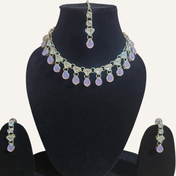 Elegant Purple and Silver Necklace – Statement Jewelry for Any Occasion
