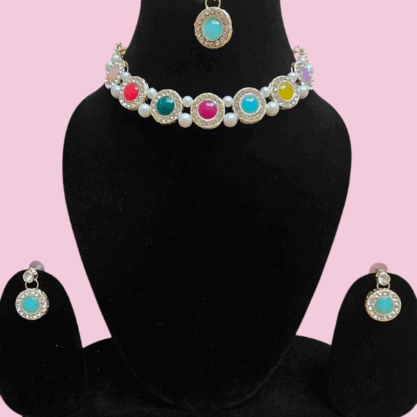 multi color necklace set